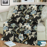 Japanese Crane Ornament Elements Premium Blanket