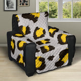 Gray Leopard print pattern Recliner Cover Protector