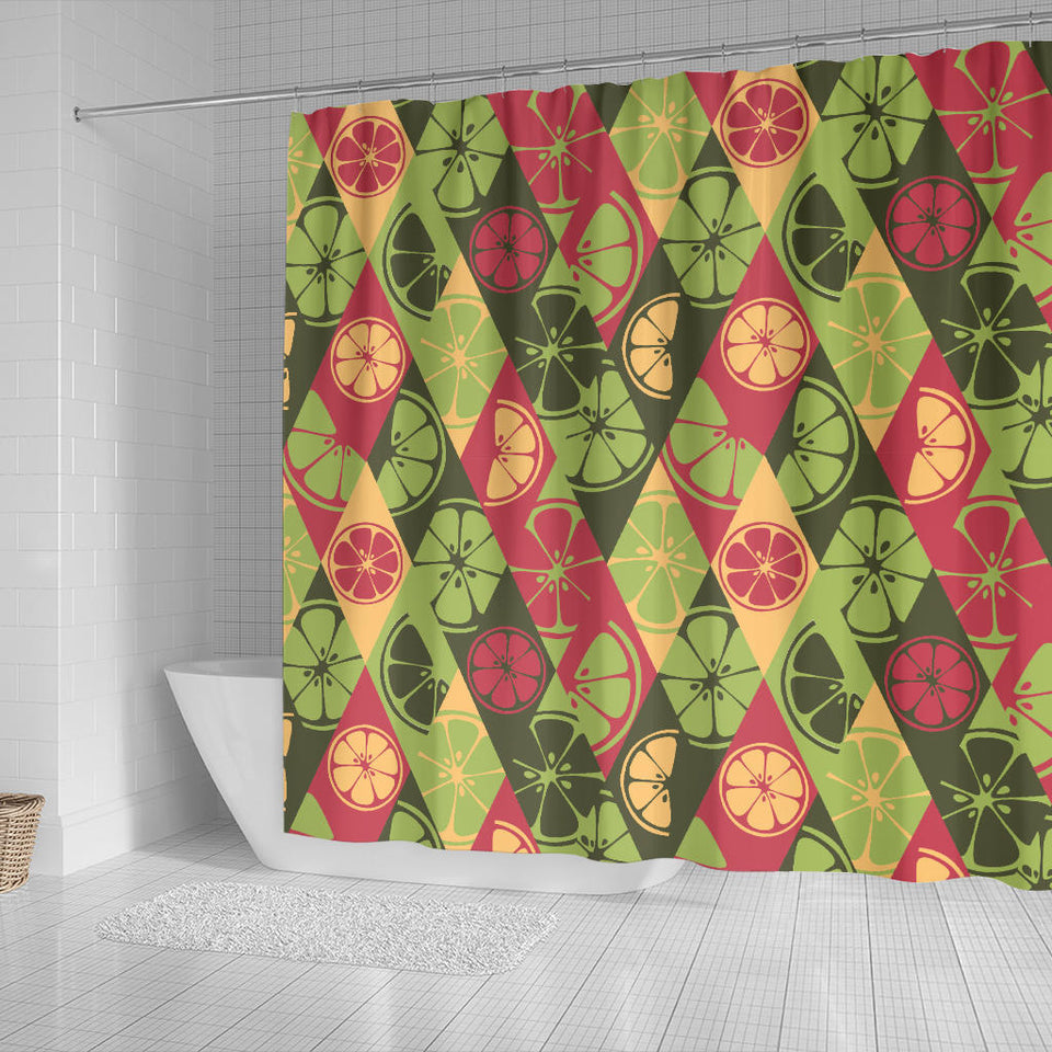 Cool Geometric Lime Pattern Shower Curtain Fulfilled In US