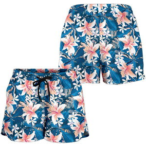 Hibiscus Pattern Print Design 02 Women Shorts