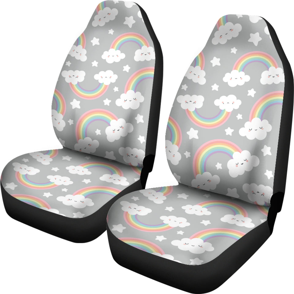 Cute Rainbow Clound Star Pattern  Universal Fit Car Seat Covers