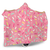 Pink Donut Glaze Candy Pattern Hooded Blanket