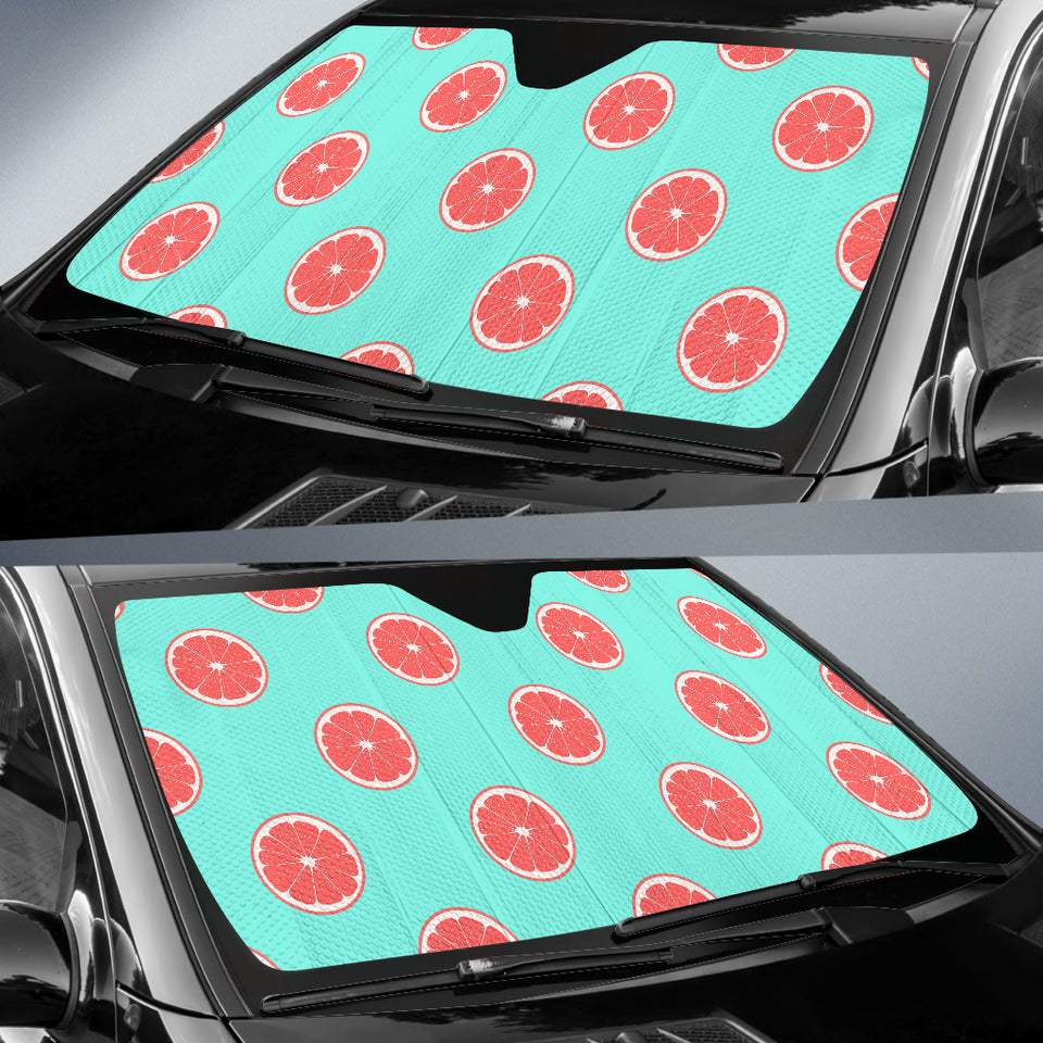 Grapefruit Green Background Car Sun Shade