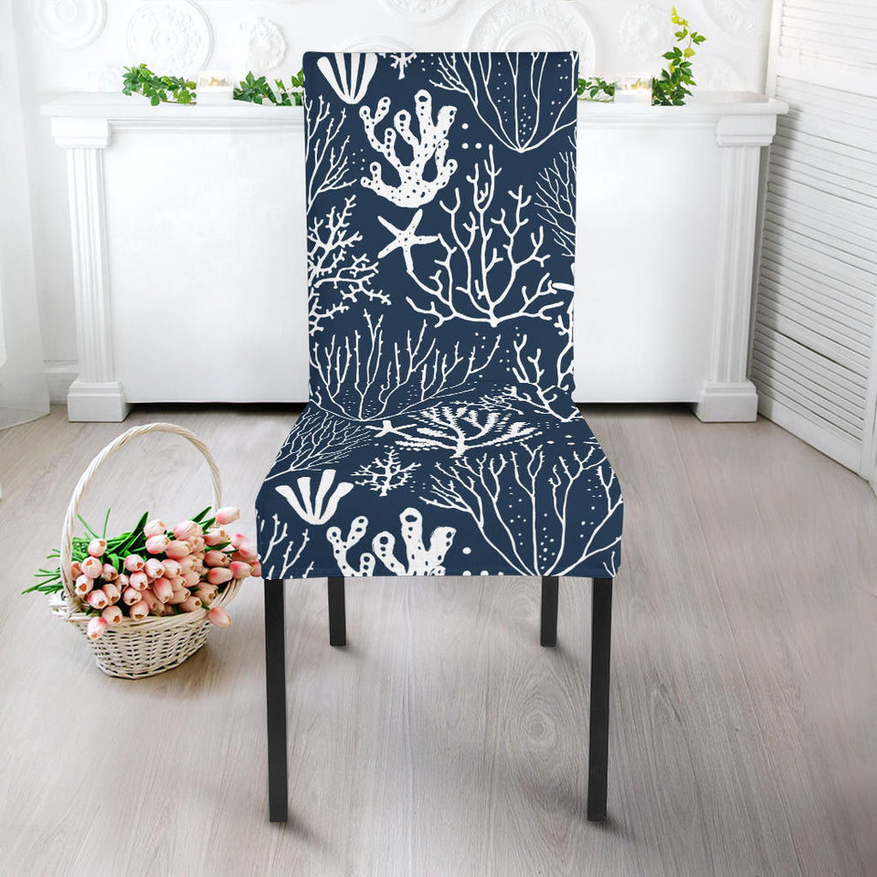 Coral Reef Pattern Print Design 05 Dining Chair Slipcover