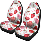 Watercolor Hand Drawn Beautiful Strawberry Pattern  Universal Fit Car Seat Covers