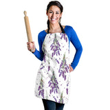 Lavender Flower Design Pattern Adjustable Apron