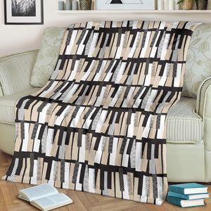 Piano Pattern Print Design 04 Premium Blanket
