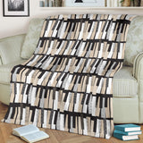 Piano Pattern Print Design 04 Premium Blanket