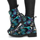 Dragon Sea Wave Pattern Leather Boots