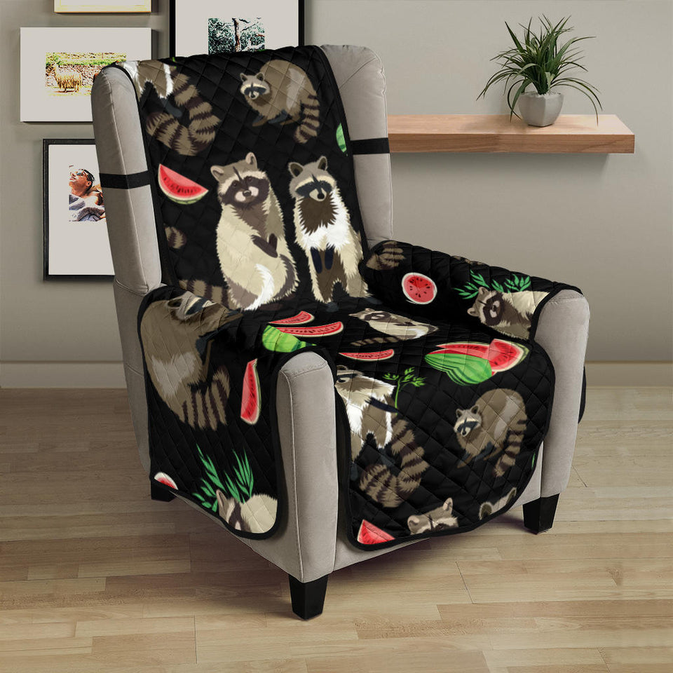 Raccoon watermelon pattern Chair Cover Protector