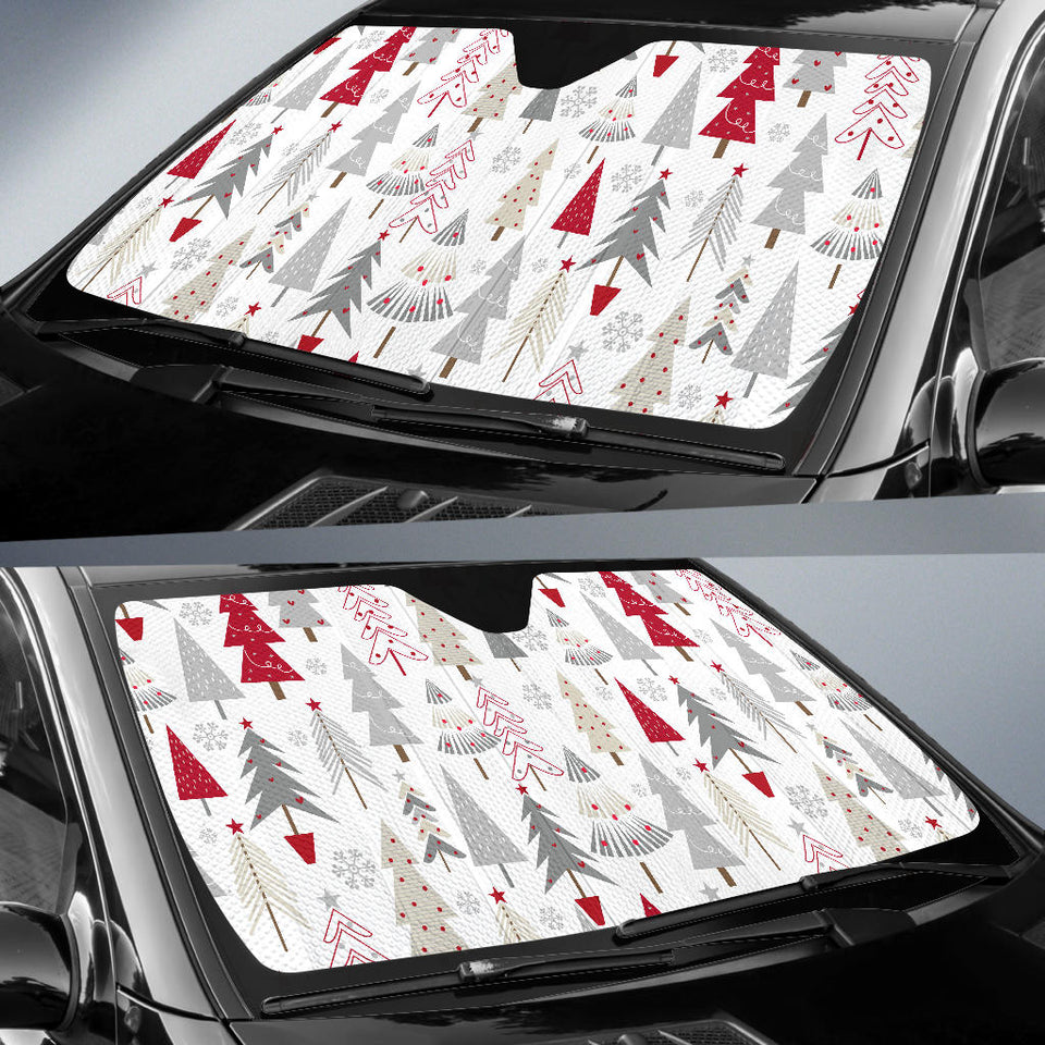 Cute Christmas Tree Pattern Car Sun Shade