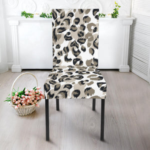 Leopard Skin Print Pattern Dining Chair Slipcover