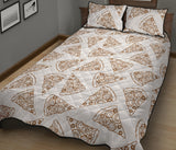 Hand drawn pizza pattern Quilt Bed Set