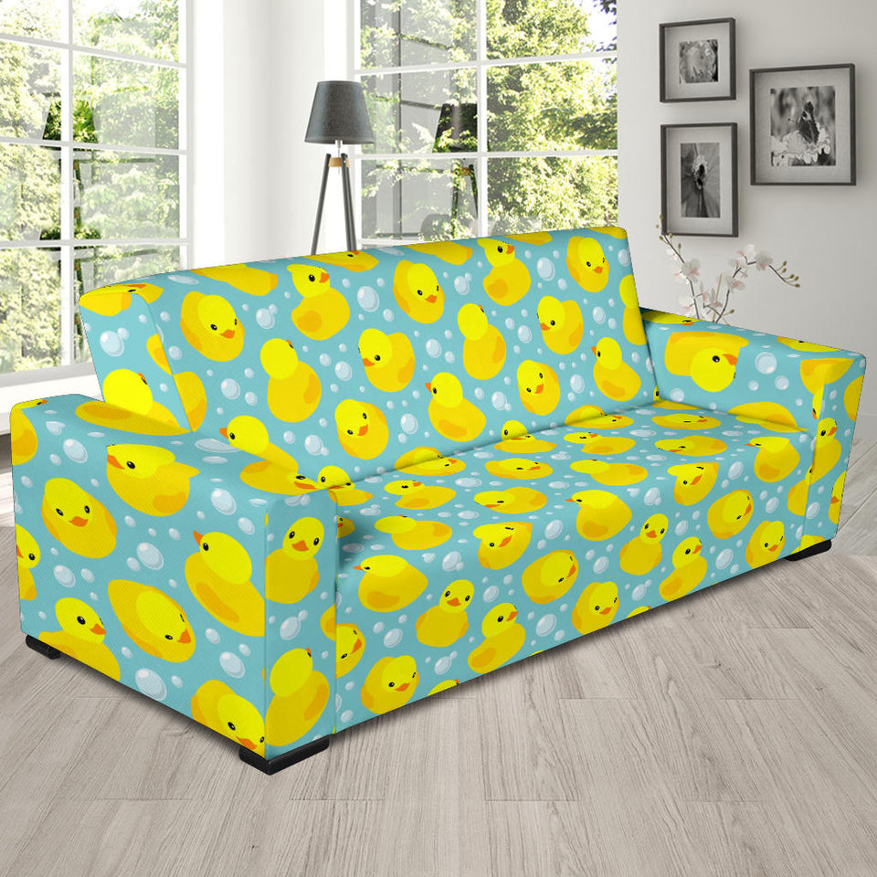Duck Toy Pattern Print Design 03 Sofa Slipcover