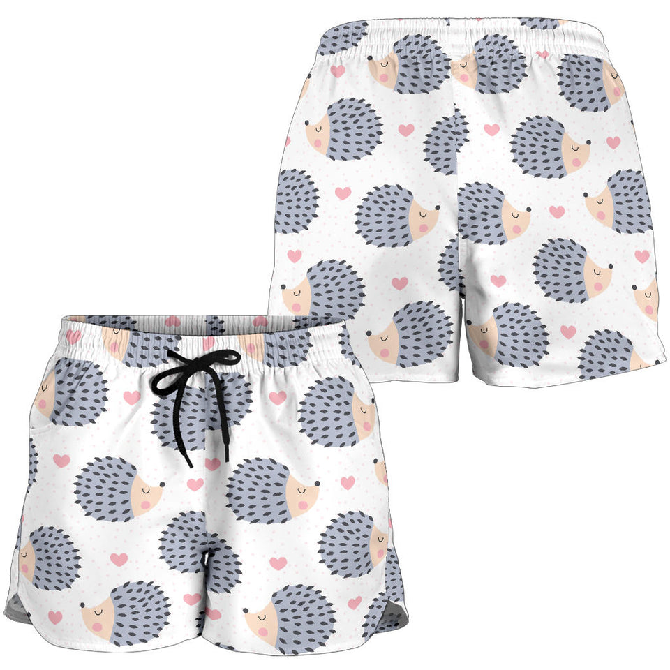 Hedgehog Pattern Print Design 04 Women Shorts