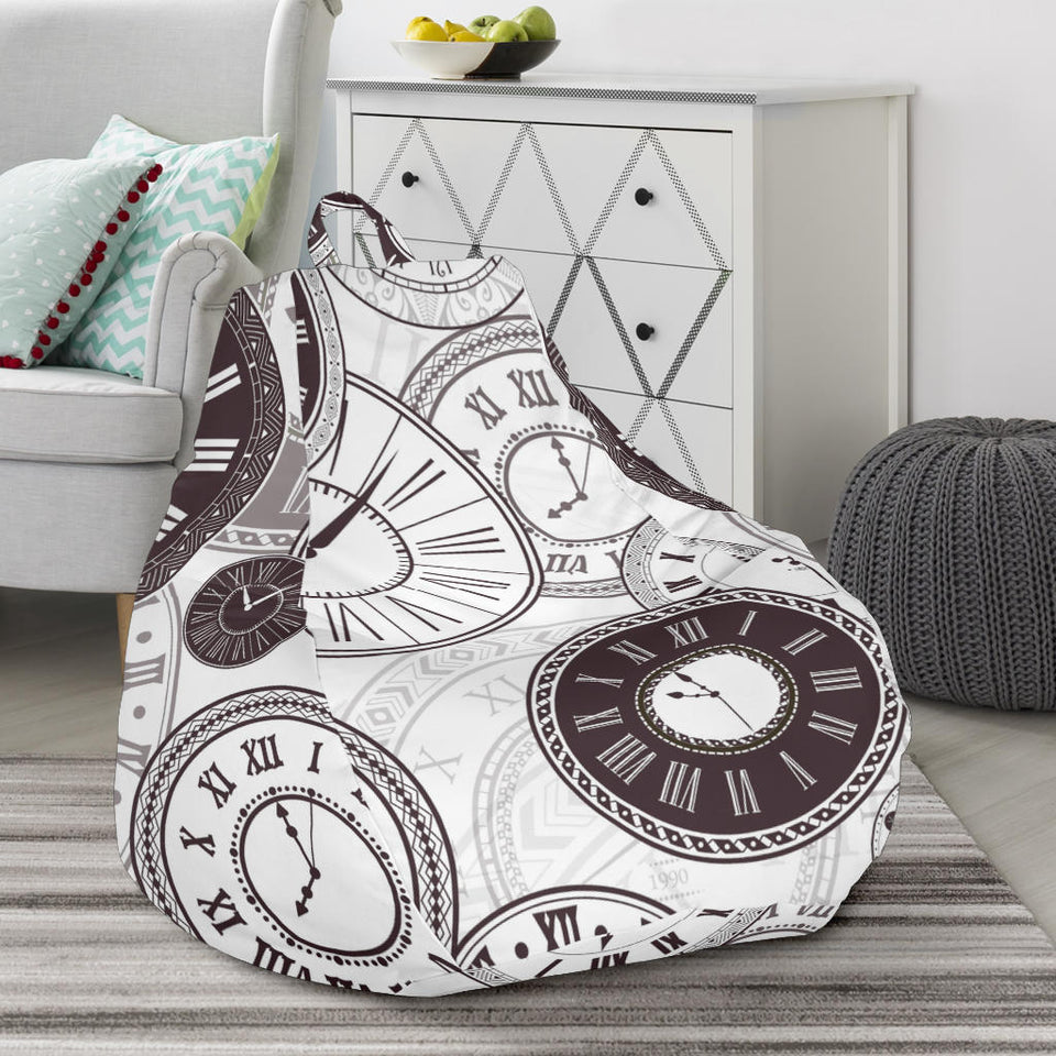Classic Vintage Clock Pattern Bean Bag Cover