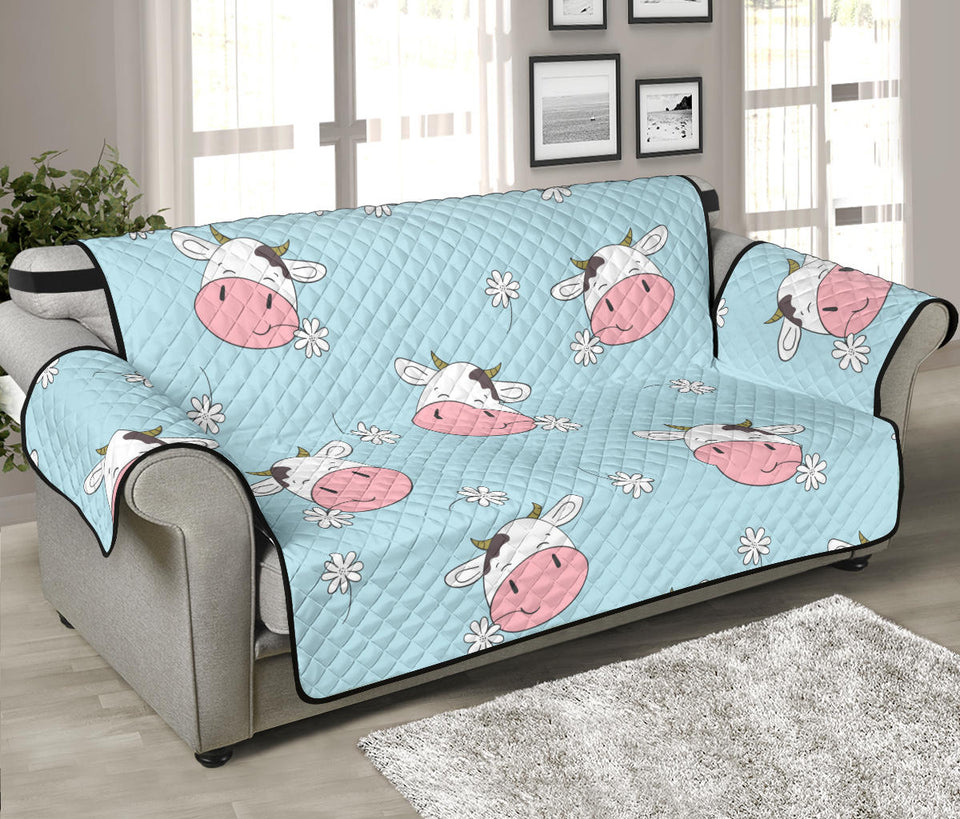 Cute cow flower pattern Sofa Cover Protector