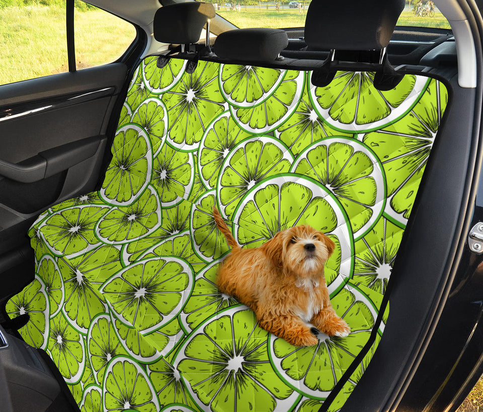 Slices Of Lime Design Pattern Dog Car Seat Covers