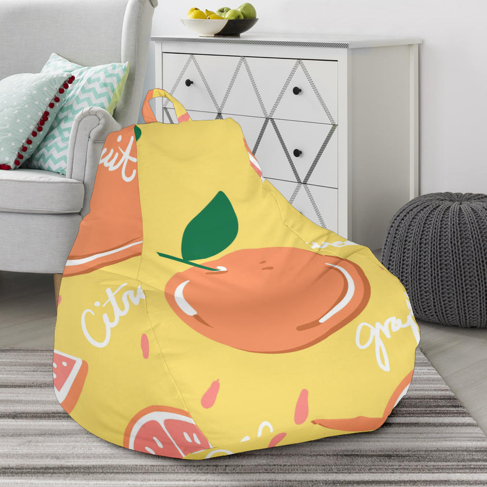 Grapefruit Yellow Background Bean Bag Cover