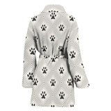 Dog Paws Pattern Print Design 03 Women's Bathrobe