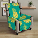 Pineapples pattern green background Chair Cover Protector