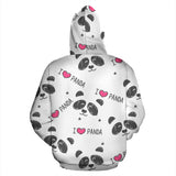 Hand Drawn Faces Of Pandas Pattern Men Women Pullover Hoodie