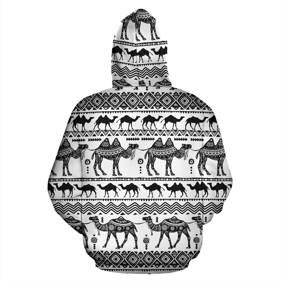 Camel Polynesian Tribal Pattern Zip Up Hoodie