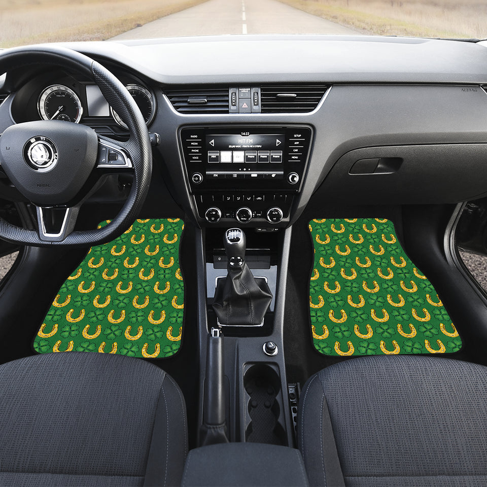 Horseshoes Pattern Print Design 05 Front and Back Car Mats