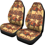Camel Polynesian Tribal Design Pattern Universal Fit Car Seat Covers