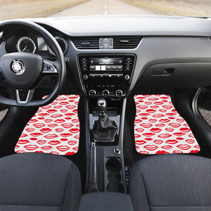 Lips Pattern Print Design 05 Front and Back Car Mats