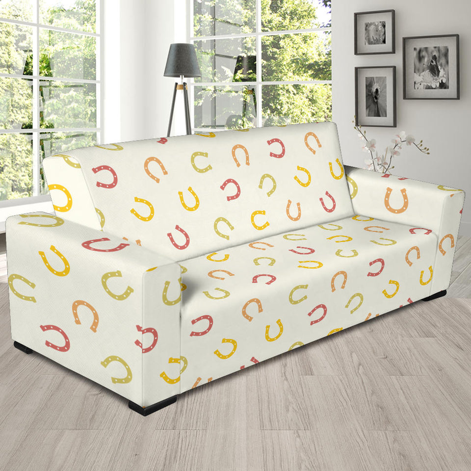 Horseshoes Pattern Print Design 02 Sofa Slipcover