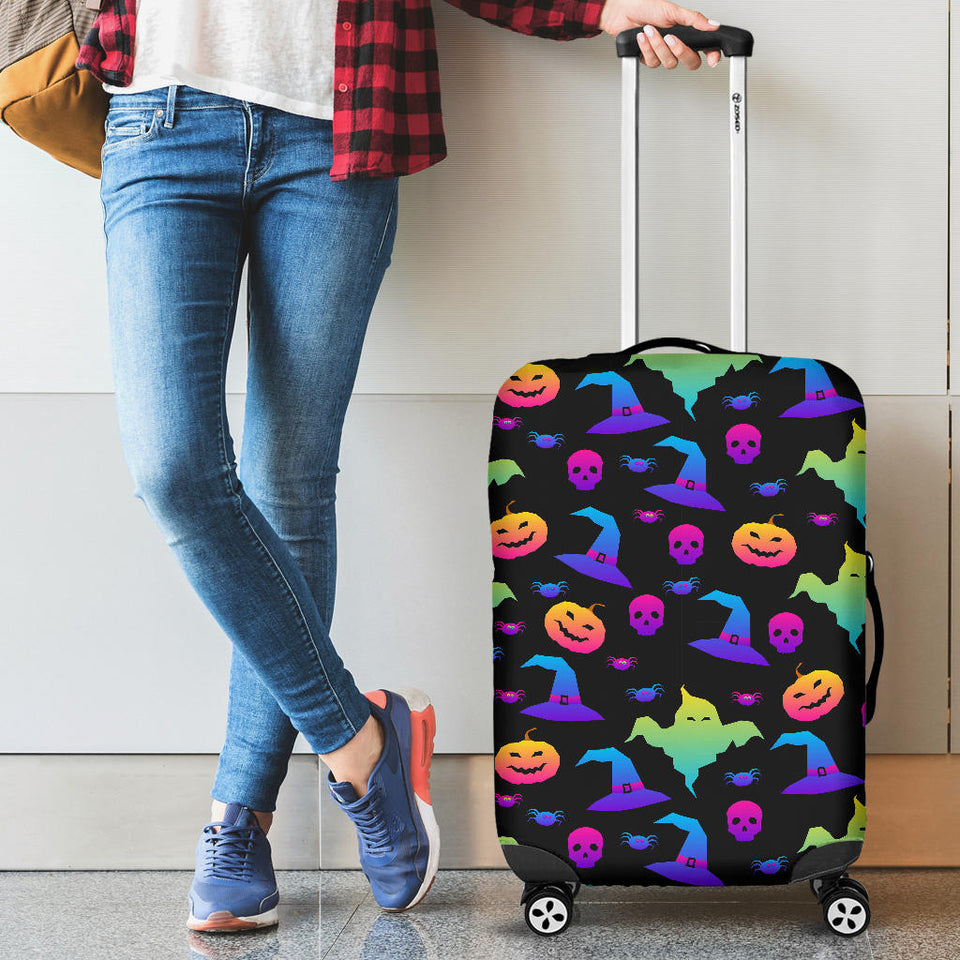 Colorful Halloween Background Luggage Covers