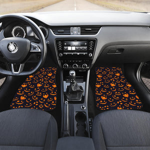 Halloween Pattern Pumpkin Background Front Car Mats