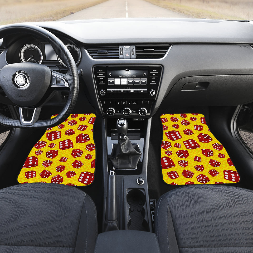 Dice Pattern Print Design 04 Front and Back Car Mats