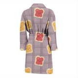 Bread Toast Pattern Print Design 05 Men's Bathrobe