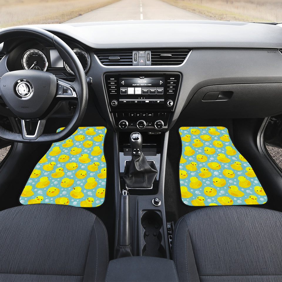 Duck Toy Pattern Print Design 03 Front and Back Car Mats