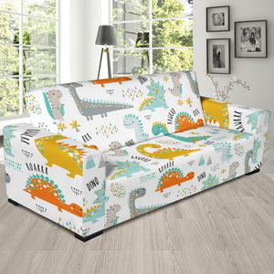Cute Funny Kids Dinosaurs Pattern Sofa Slipcover
