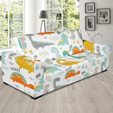 Cute Funny Kids Dinosaurs Pattern Sofa Slipcover