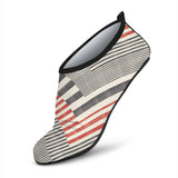 Zigzag Chevron Striped Pattern Aqua Shoes