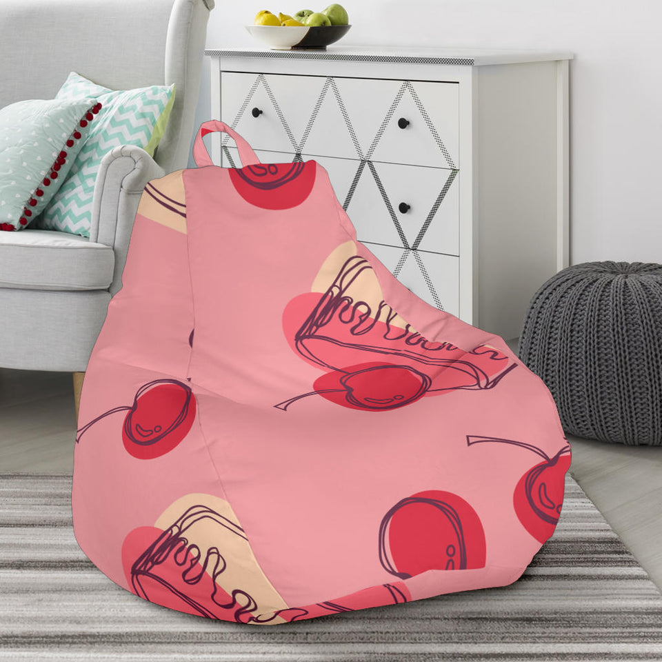 Cake Cherry Pattern Bean Bag Cover