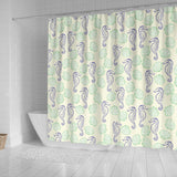 Seahorse Shell Pattern Shower Curtain Fulfilled In US