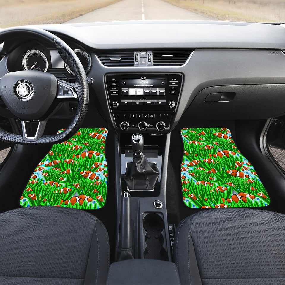Clown Fish Pattern Print Design 01 Front Car Mats