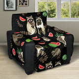 Raccoon watermelon pattern Recliner Cover Protector
