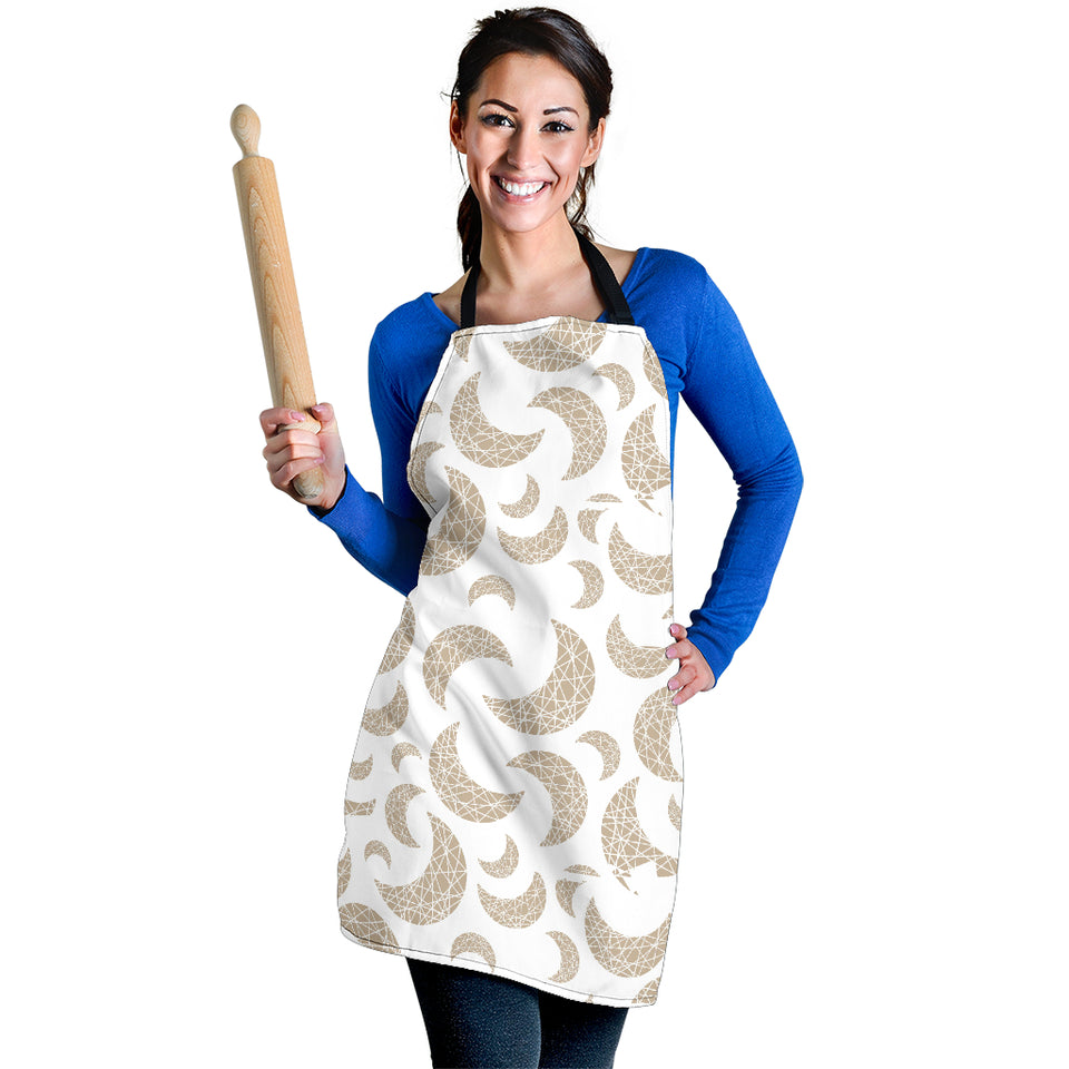 Cool Gold Moon Abstract Pattern Adjustable Apron