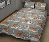 Beautiful deers Winter Christmas Quilt Bed Set