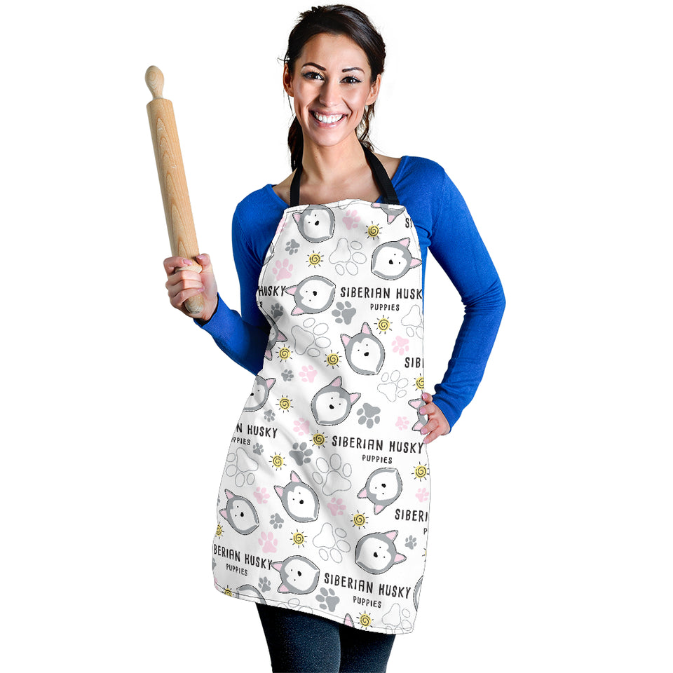 Siberian Husky Design Pattern Adjustable Apron