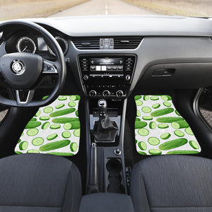 Cucumber Whole Slices Pattern Front Car Mats