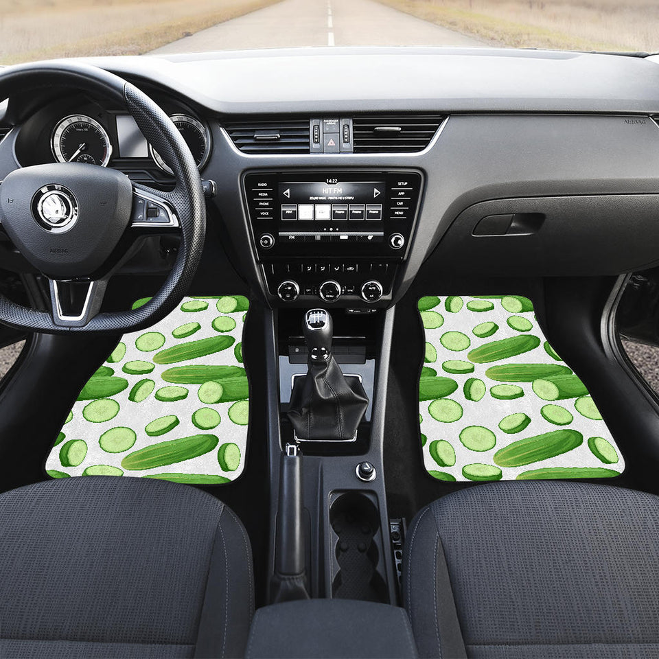 Cucumber Whole Slices Pattern Front Car Mats
