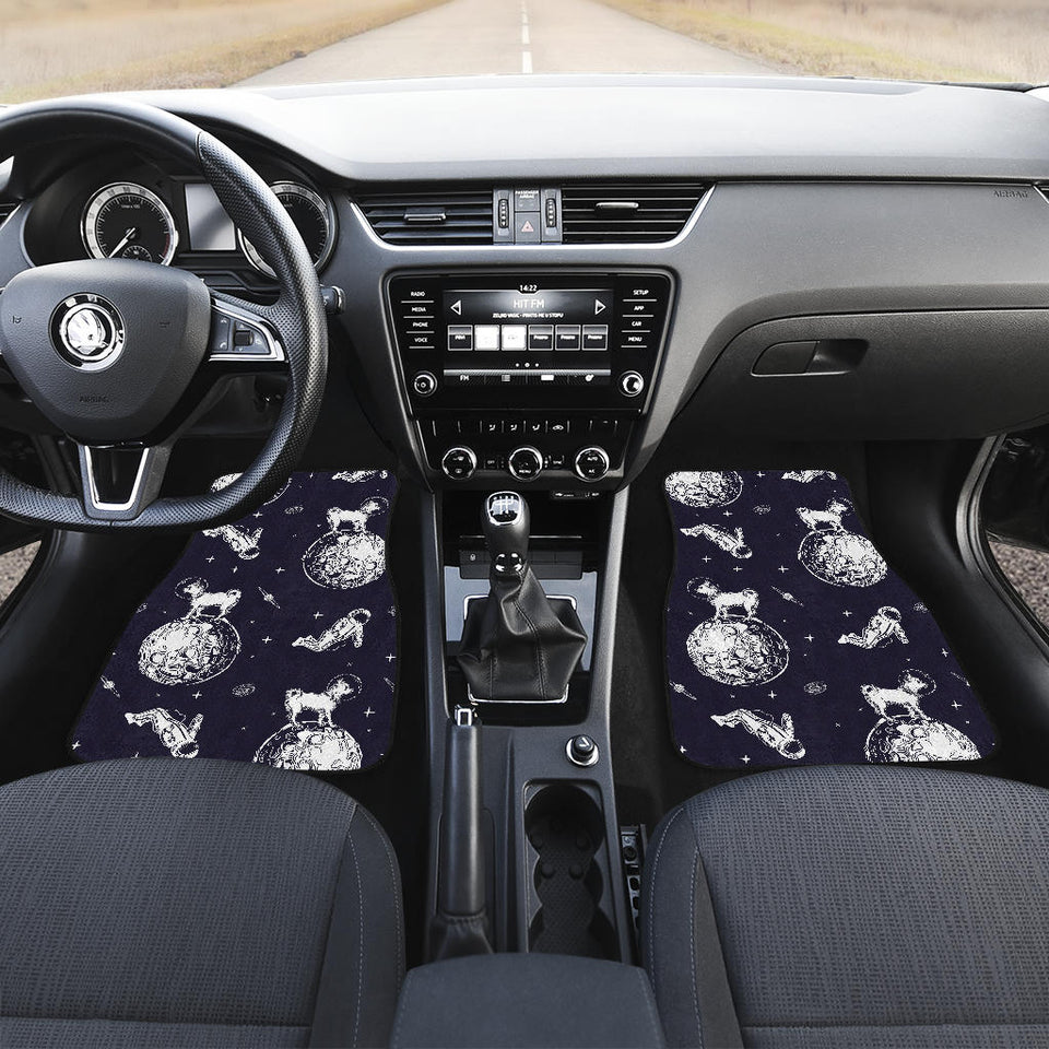 Chihuahua Space Helmet Astronaut Pattern Front And Back Car Mats