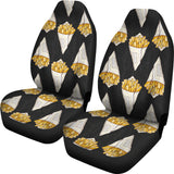 French Fries Dark Background Universal Fit Car Seat Covers